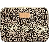 Kayond KY-03 Canvas Fabric 15.6 Inch Laptops Sleeve - Brown Leopard Print