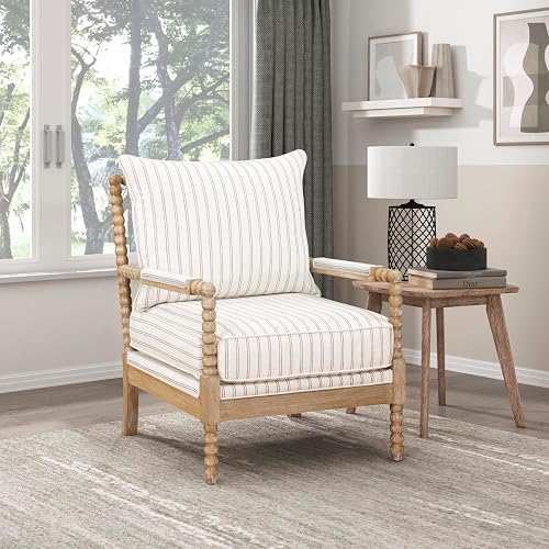 Lexicon Mid Century Modern Accent Chair with Solid Wood Frame and Legs ...