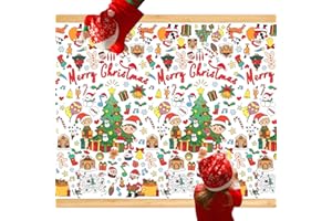 WhatSign Giant Coloring Christmas Tablecloth - 72×30 Disposable Coloring Large Christmas Banner for Kids Gifts Activities Toys Party Classroom Holiday Festival Decorations
