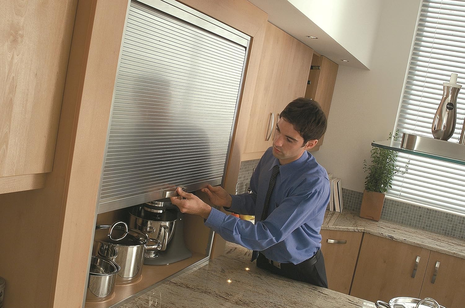 600mm Width Premium Tambour Door Kit 1450mm High Stainless Steel Amazon.co.uk Kitchen & Home