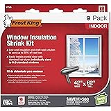 Frost King V73/9H Indoor Shrink Window Kit 42 62-Inch, Clear, 9-Pack