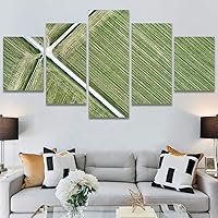 SIGNWIN 5 Panel Canvas Wall Art Modern Art Abstract Brushstroke Closeup Digital Art Minimalism Minimalist Multicolor Pastel for Home Decorations Ready to Hang - 60