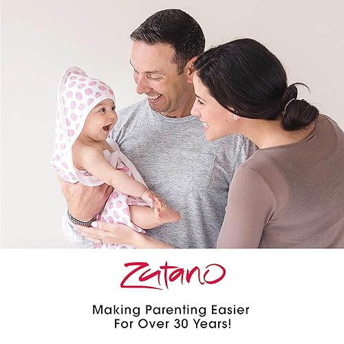 Zutano Hooded Baby Towels, Organic Cotton Baby Bath Towel, Ultra