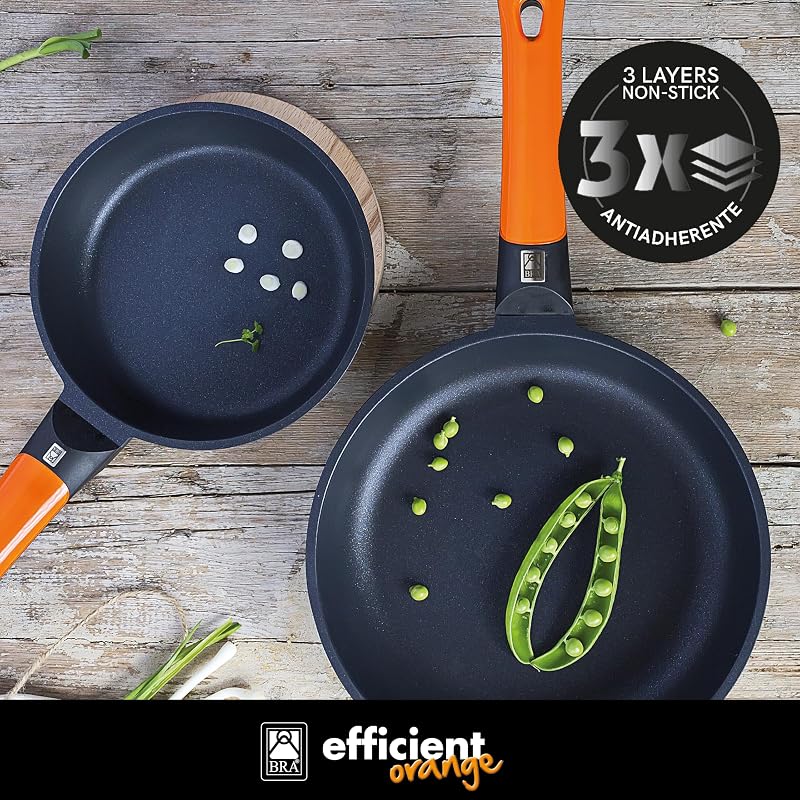 Efficient Orange | Set mit 3 Bratpfannen 18-22-26 cm