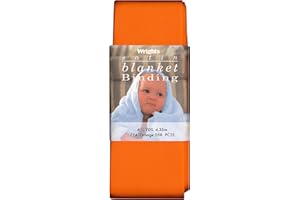 Wrights 117-794-058 Single Fold Satin Blanket Binding, Orange, 4.75-Yard