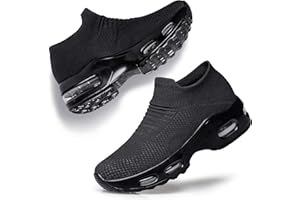 YHOON Women's Walking Shoes Slip-on - Sock Sneakers Ladies Nursing Work Air Cushion Mesh Casual Running Jogging Shoes