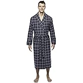 Noble Mount Mens Premium 100% Cotton Flannel Robe