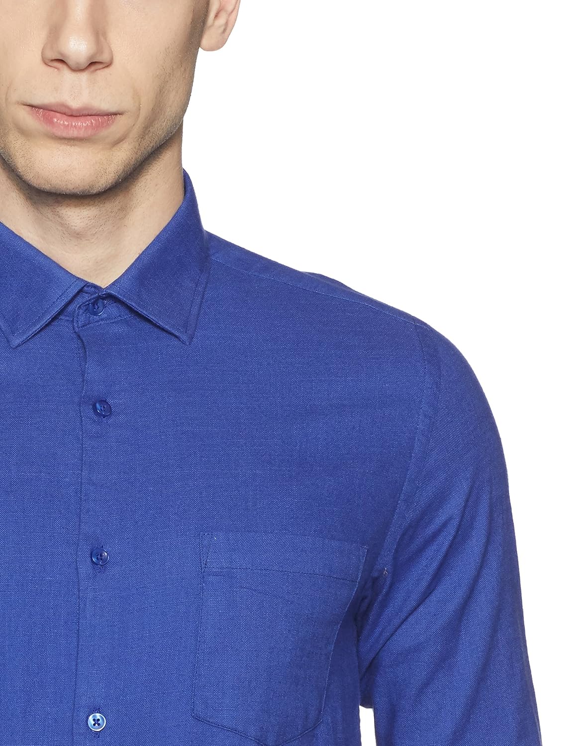 diverse men's solid regular fit cotton formal shirt