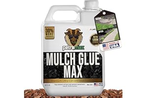 PetraMax Mulch Glue for Landscaping Rocks Max Concentrate, Non-Toxic Pea Gravel Binder, Mulch and Rock Glue for Landscaping, Landscape Rock and Gravel Stabilizer - Dries Clear Fast Dry (Max, 32oz)