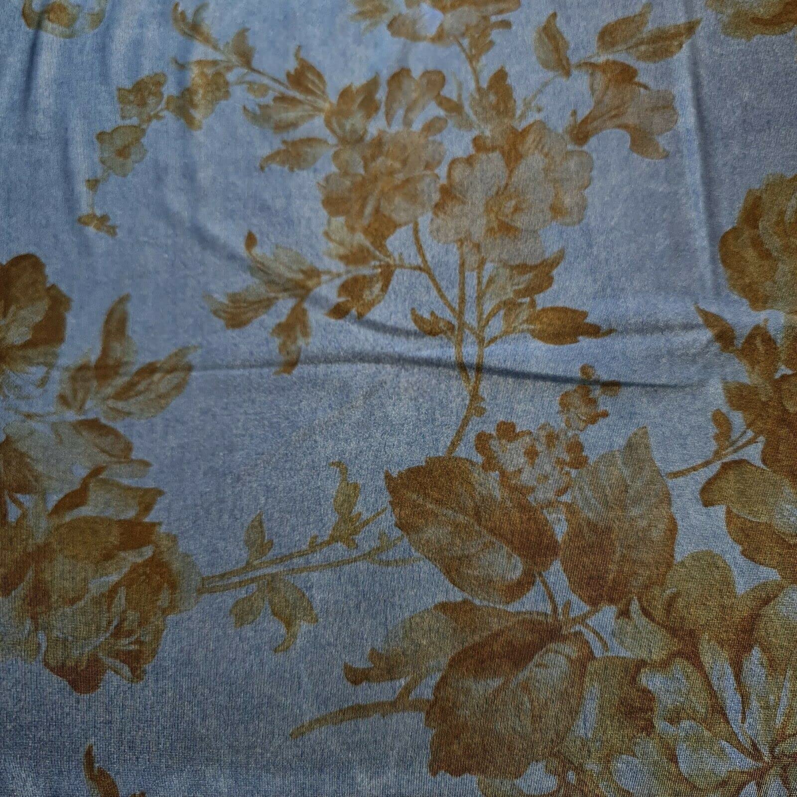 Floral Floral ITY Jersey Fabric Elastane 4-Way Stretch 58" Fashion Dress Meter (Royal Blue)