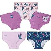 Disney Stitch Girls Panties, Comfy Breathable Cotton Underwear for Kids and Teenagers, Pack of 5 - Stitch Gifts
