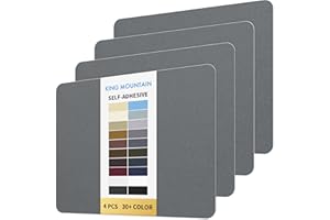 KING MOUNTAIN Canvas Repair Patch 9 x11 Inch 4 Pcs Self-Adhesive Waterproof Fabric Patch for Sofas, Tents, Furniture,Tote Bags, Car Seats (Charcoal Grey)