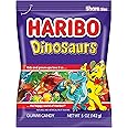 HARIBO Gummi Candy, Dinosaurs Gummy Candy, 5 Ounce Share Size Bags (Pack of 12) Delicious Soft & Chewy Sweet Snacks, Assorted Fruity Flavors