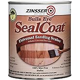 Zinsser Bulls Eye SealCoat Universal Sanding Sealer | Bulls Eye SealCoat sanding sealer, Quart. Dewaxed-shellac universal wood sealer; fast-dry base coat compatible with all.