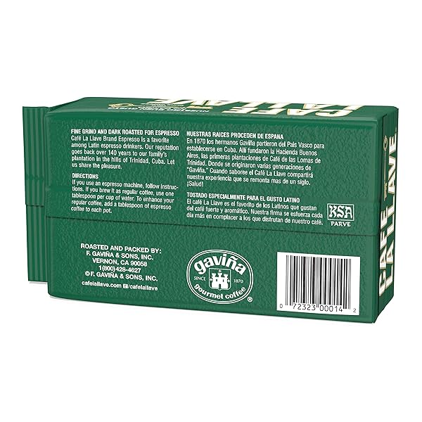 CAFÉ LA LLAVE ESPRESSO, FINE GRIND, 10 OUNCE BRICK