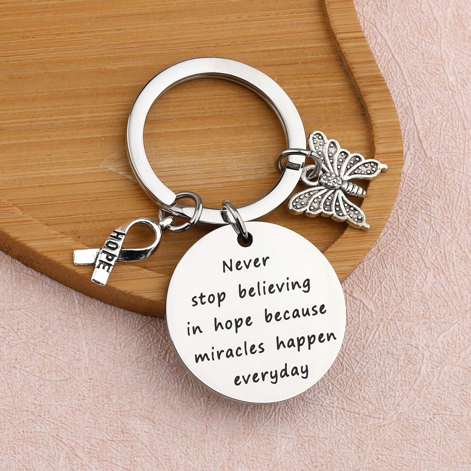 Fustmw Cancer Awareness Keychain Cancer Survivor Gifts (Cancer Never Stop) | Ebay