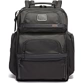TUMI Alpha Brief Pack, Fits Up to 15" Screen, Black | Men's &amp; Women's Work &amp; Travel Laptop Backpack with Padded Adjustable Strap, Fits Up to 15" Screen, Ballistic Nylon, Add-A-Bag