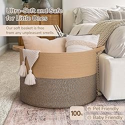 INDRESSME 115L Extra Large Blanket Basket, Woven
