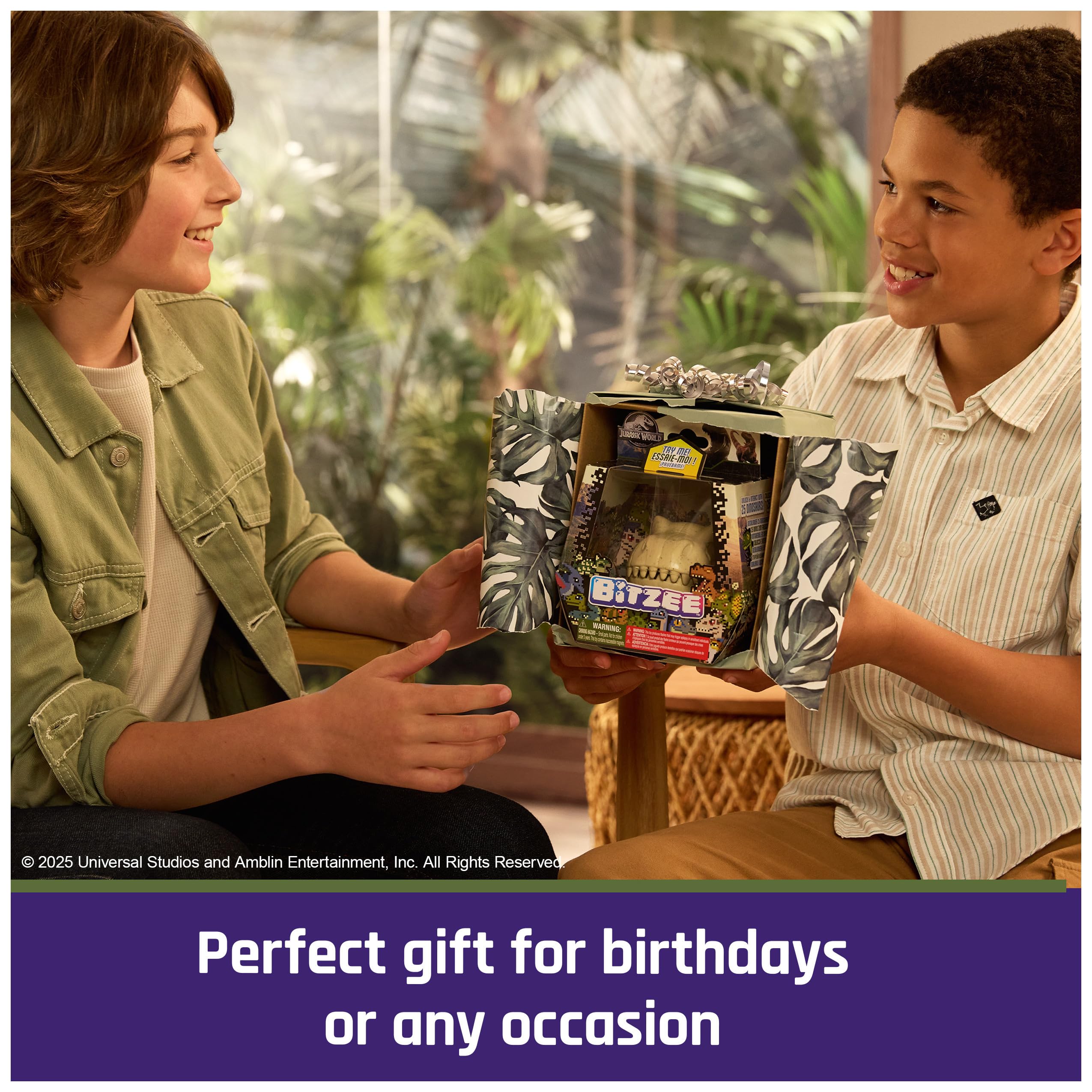 Bitzee, Jurassic World Interactive Dinosaur Toy with 25 Dinosaurs Inside, Reacts to Touch, Pods Connect & Interact, Digital Pet Gifts & Stocking Stuffers for Kids