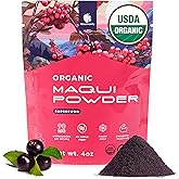 Gourmanity Organic Maqui Berry Powder, Freeze-Dried Chilean Superfood Powder, Rich in Antioxidants and Nutrients, Bold & Tangy Berry Taste, Kosher, Halal, 4 Oz