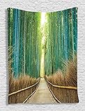Ambesonne Forest Tapestry, Panoramic Photography of