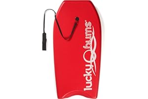 Lucky Bums Boogie Board for Kids and Adults - Body Boards for Beach, River, & Lake, Mini Wakeboard with EPS Core Slick Bottom and Leash