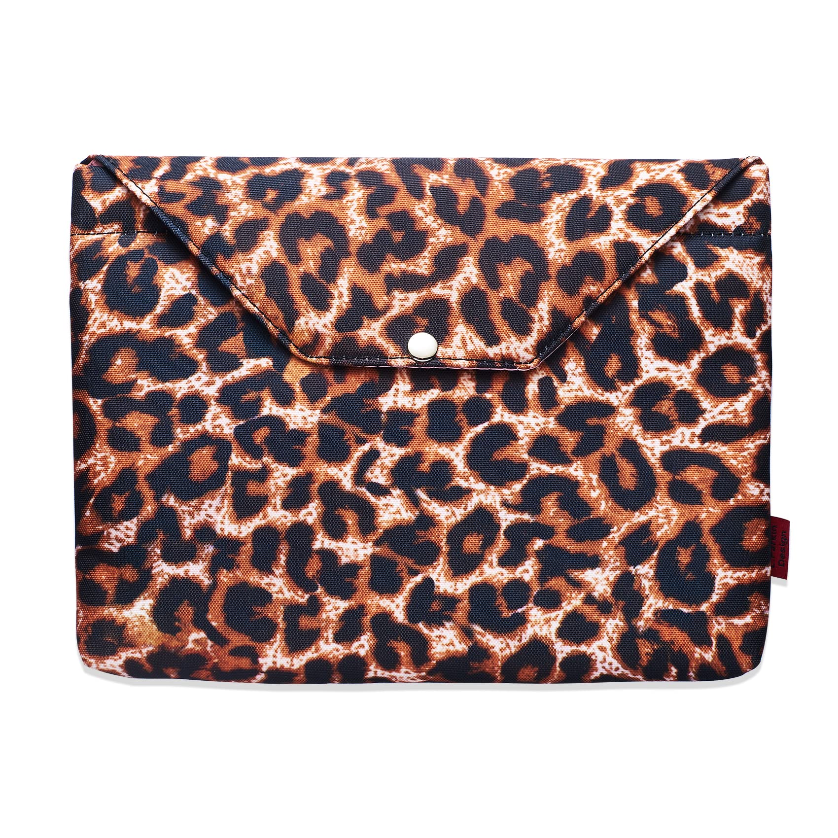 Leopard Print Book Sleeve with Zipper & Back Pocket - Waterproof Padded Book Cover for Paperbacks & Hardcovers, 11.4x9 Inch - Perfect Cheetah Print Gifts for Women