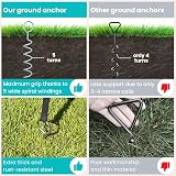 ZERO GRAVITY Trampoline Ground Anchor Kit Corkscrew Stakes Heavy Duty 4pc view 5