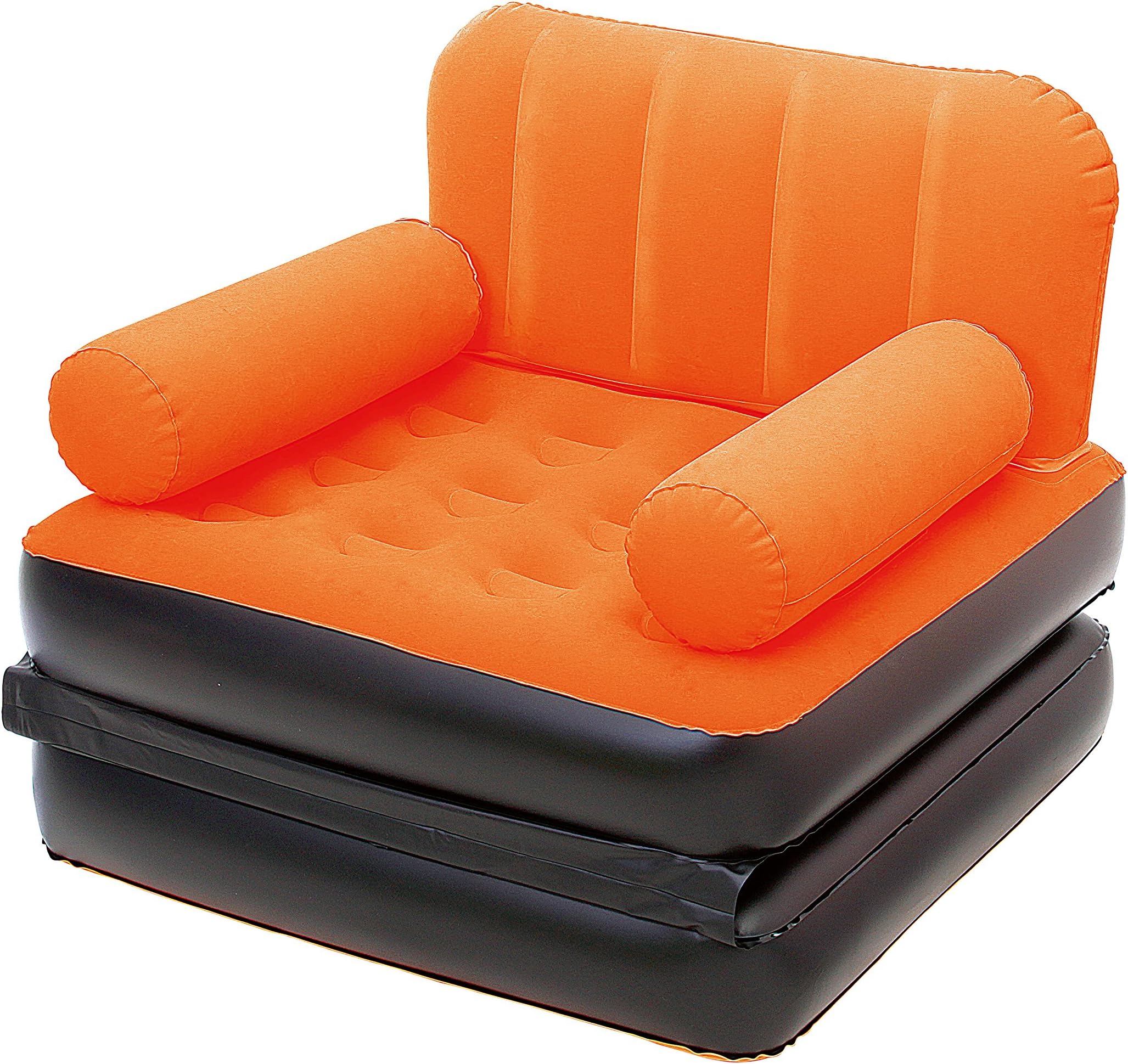 Karmax Multi-Max Inflatable Single Seater Sofa Cum Bed (Orange)