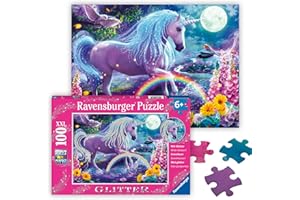 Ravensburger Glitter Unicorn - 100 Piece Jigsaw Puzzle for Kids | Unique & Interlocking Pieces | Sturdy & Glare-Free | Promot