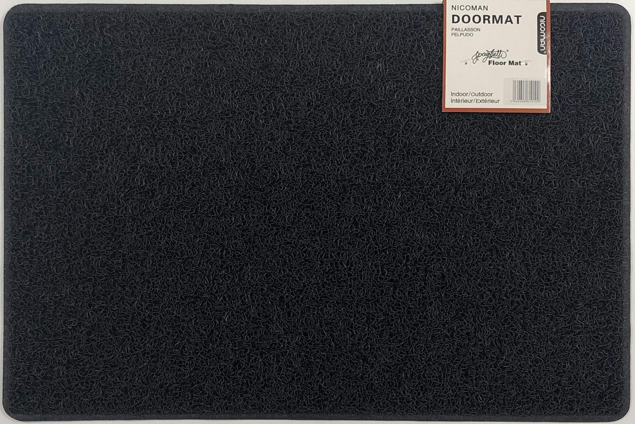 Nicoman Dirt-Trapper Barrier Door Mat Heavy Duty Outdoor Indoor Floor Matt(60x40cm,Black)