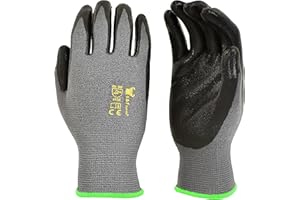 G & F Products - 6 PAIRS Men's & Women's Working Gloves with Micro Foam Coating - Garden Gloves Texture Grip - Work Glove For