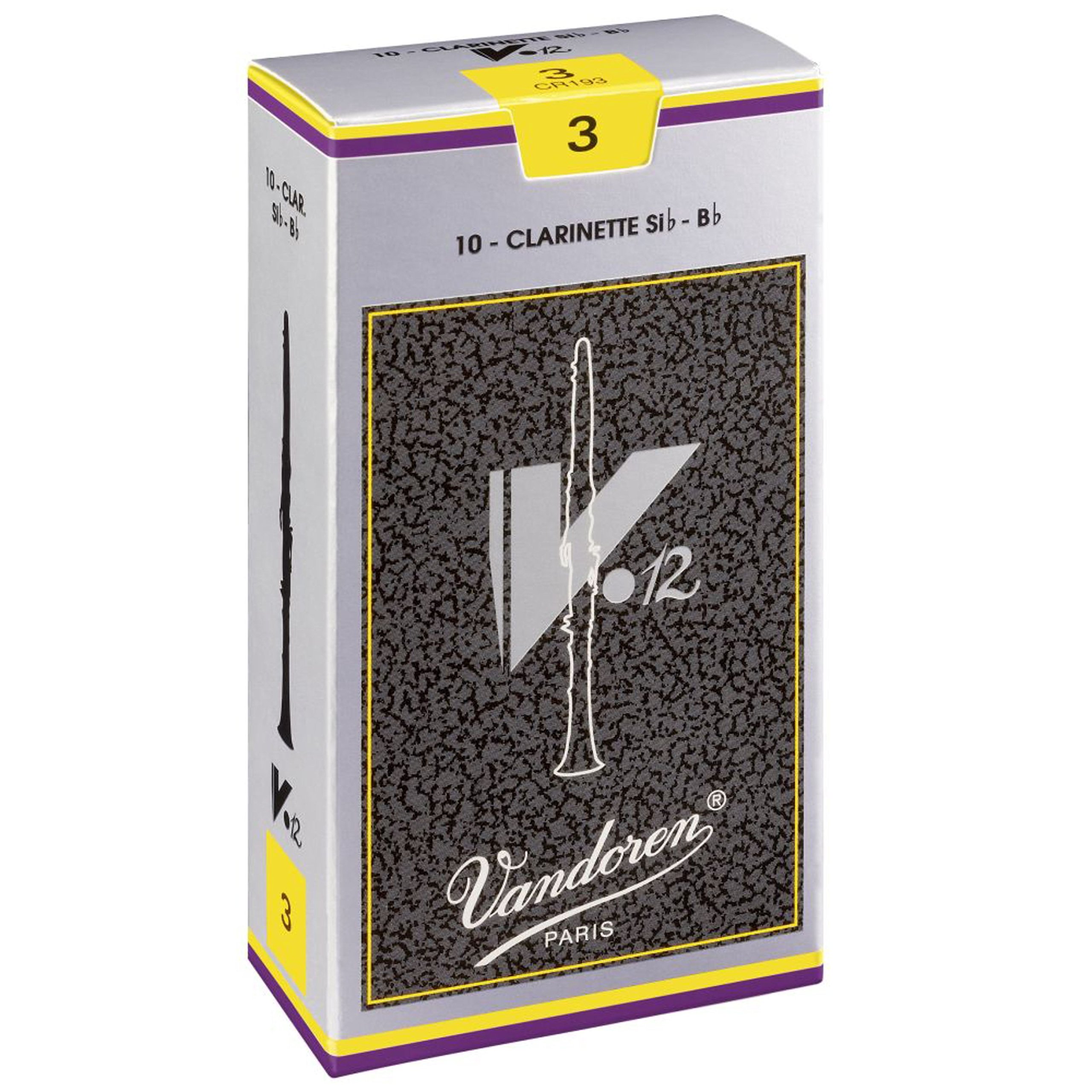 VANDOREN Traditional Reeds 2.5 V 12 for Bb Clarinet, Pack of 10, Multicolor
