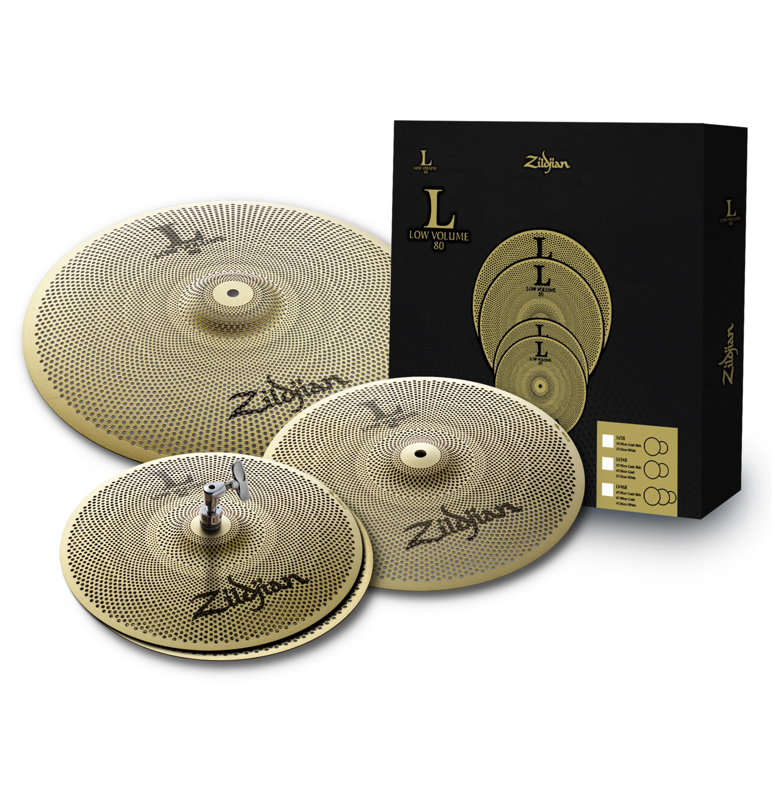 Zildjian L80 Low Volume 348 Box Set - Cymbal Set