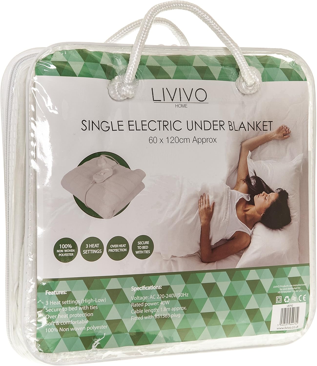 LIVIVO Single Electric Under Blanket Soft And Comfortable Heated Sheet