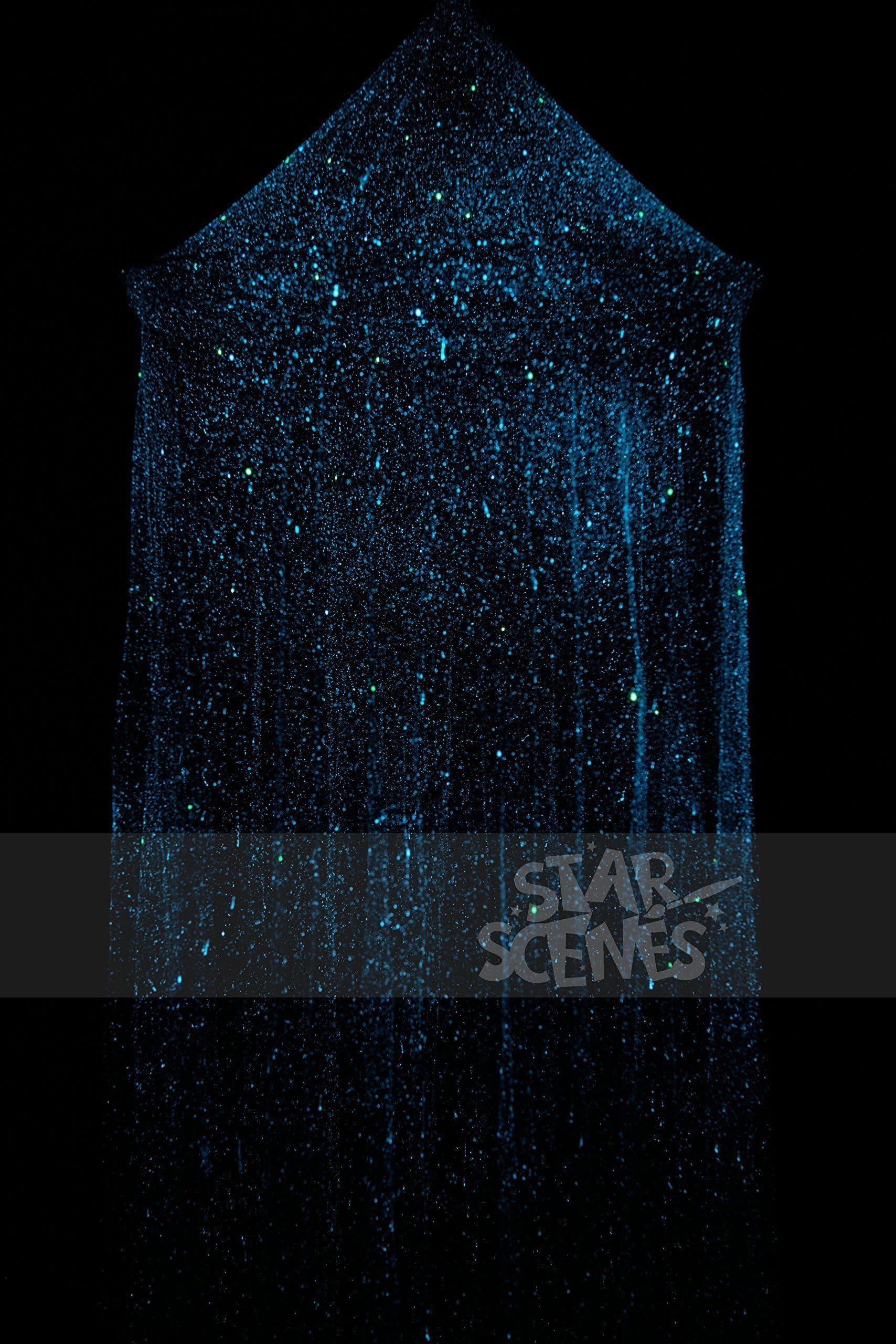Glow in the Dark Star Canopy Tent | Mosquito Net Material Hand-painted with Thousands of Tiny Glowing Stars | Bed Canopy for Kids and Adults | Outer Space Bedroom Idea! | Fun Christmas Eve Gift Idea