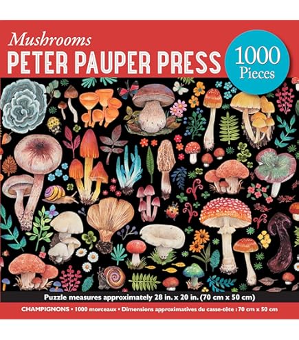 Peter Pauper Press Puzzle 1000 Pezzi – Incisione Antica Del Fondale Oceanico – Poster Incluso, Sfondo In Lino, 70x50 Cm