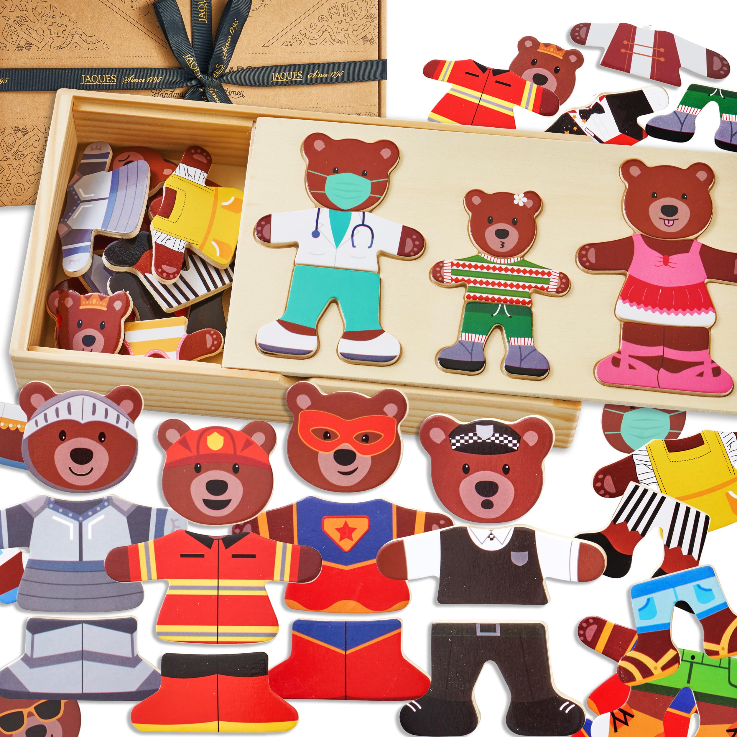 Jaques of London Wooden Toys | Jigsaw Puzzles for Kids | Ideal Puzzles for 2 and 3 Year Olds | Fun and Educational Toddler Toys