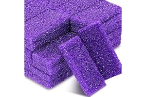 Batiyeer 100 Pcs Pumice Stone for Feet Scrubber Dead Skin Disposable Foot Pumice Foot Shower Scrubber Foot Scrubber for Heel Cuticle Callus Remover Bath Spa (Purple)