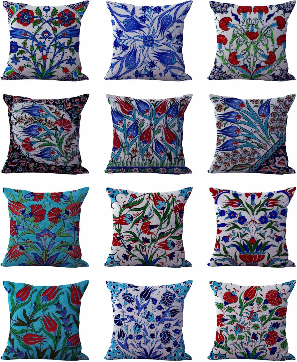 set of 10 cushion covers bohemian floral interior