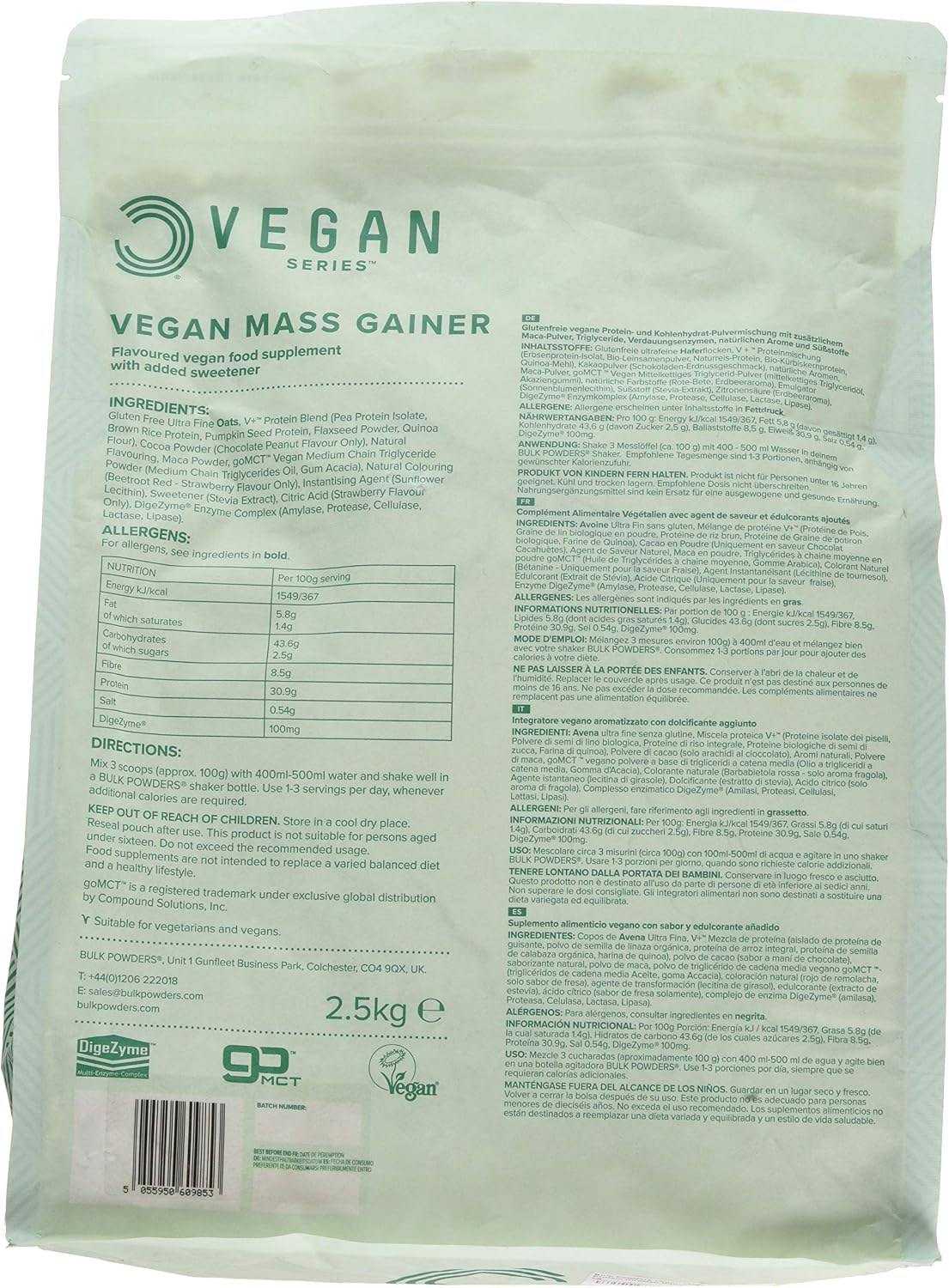 Bulk Vegan Mass Gainer, Protein Powder, Banana Caramel, 2.5 kg, Packaging May Vary, 2.5 kg (Pack of 1) - Image 3