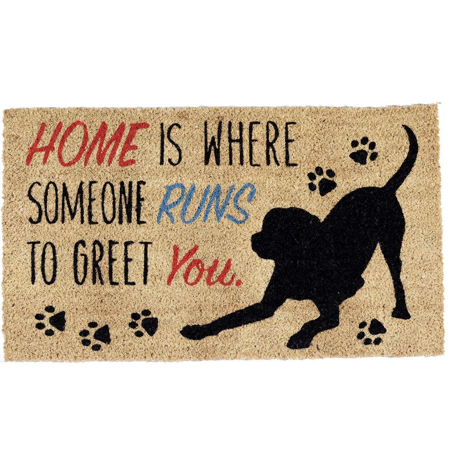 DII Doormat, 100% Natural Coir Polyvinyl Chloride, Home Dog, 1'5" x 2'5" (Rectangular) — image 1