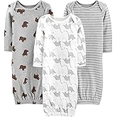 Simple Joys by Carter's unisex-baby 3-pack Neutral Cotton Sleeper Gown
