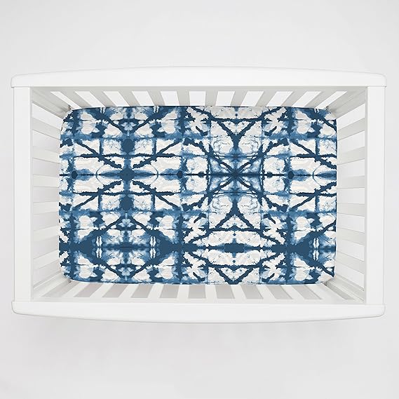 indigo crib sheet