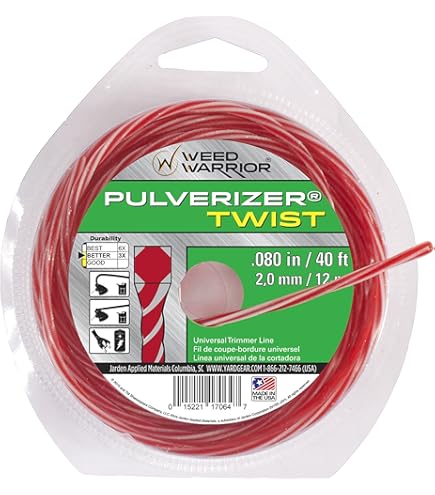w*4様 821VoightlanderSUPERWIDE-HELITER15m Weed Warrior Pulverizer Twist Universal Trimmer Line, 0.095