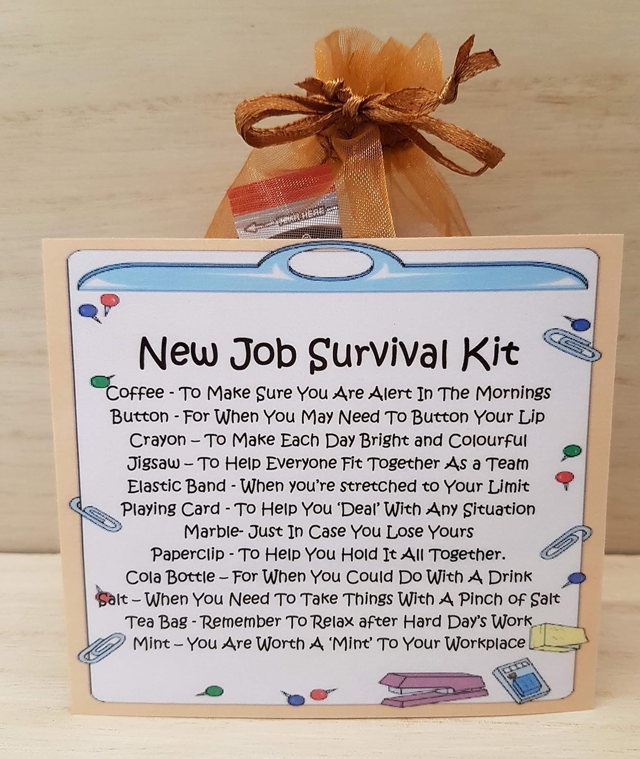 New Job Survival Kit A Unique Fun Novelty Gift & Keepsake ! Toys