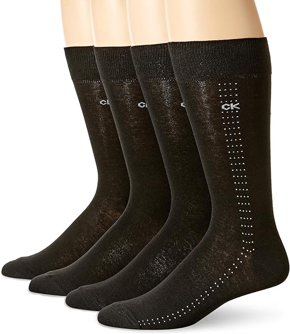Calvin Klein Men's Classic Pattern Dress Socks 4Pack at Amazon Men’s