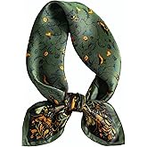 Solanaluna 100% Mulberry Silk Square Scarf for Neck or Hair-27"x27" Women Natural Silk Neckerchief Headscarf