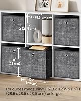 SONGMICS Storage Boxes Set of 6 26x26x28 cm Non-Woven with Handles view 3