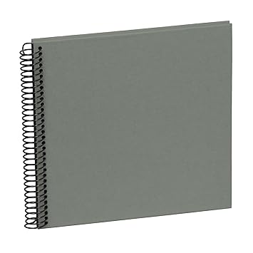 Semikolon (354877) Spiral Album Piccolino grey (grau) | Spiral-Fotoalbum mit 20 Seiten u. Efalin-Einband | Fotobuch mit schwa